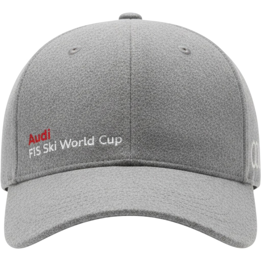 Audi FIS Ski World Cup Grey Wool Blend Snapback Baseball Cap Hat Logo Mens